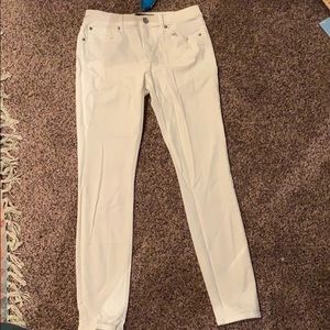 Express mid rise white jean legging size 4